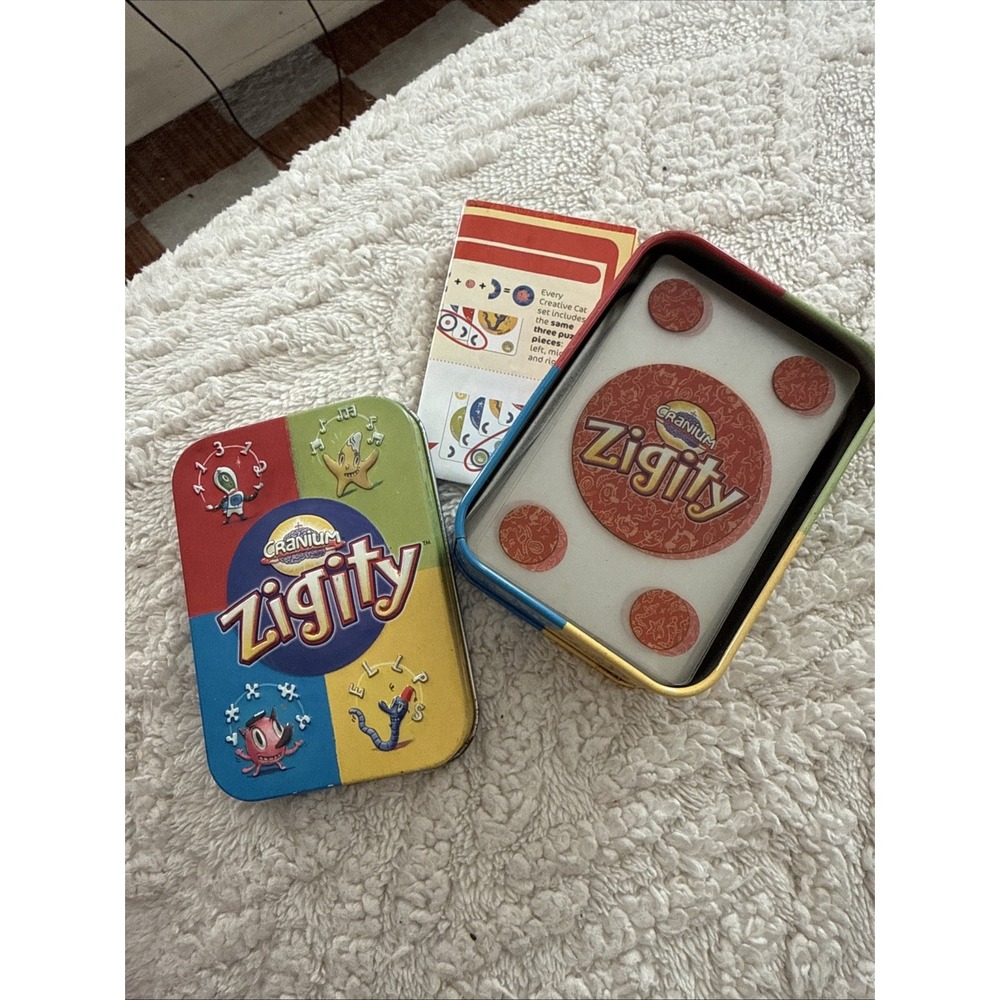 Cranium Zigity Card Game 2005 Complete Instructions Tin